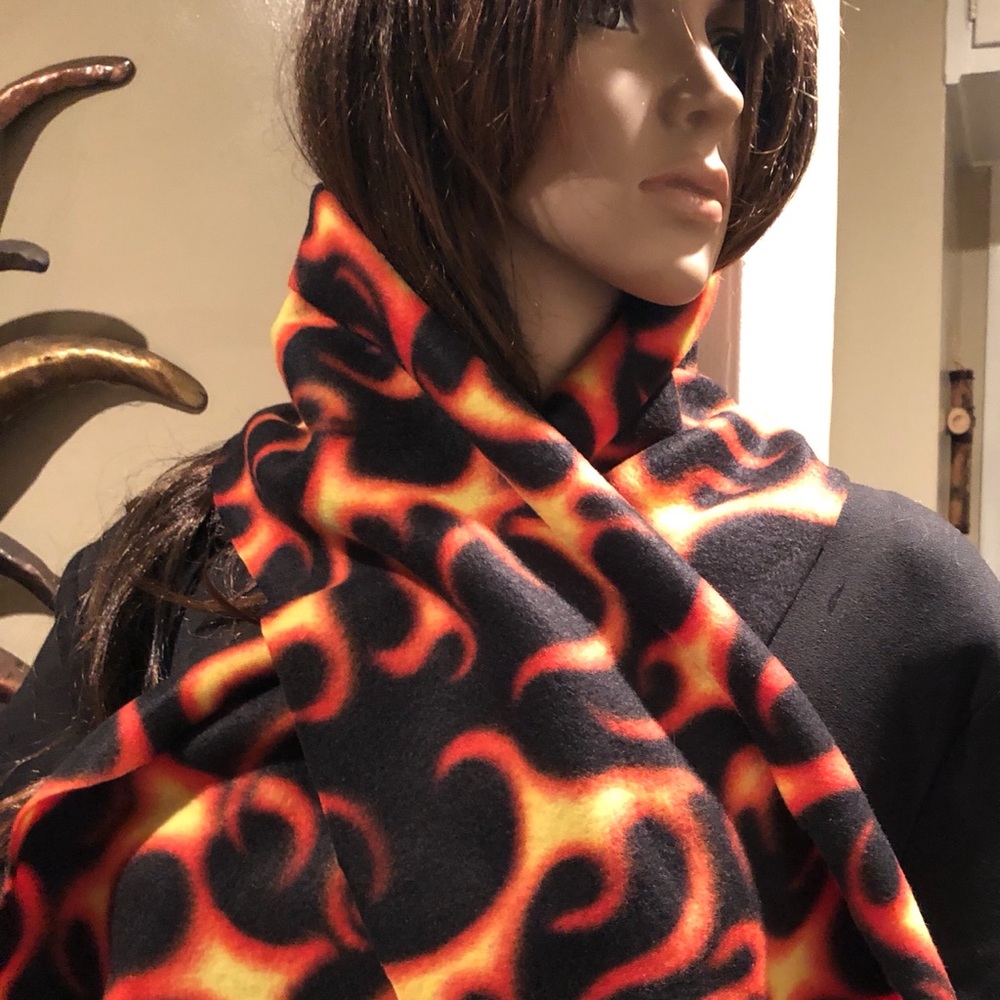 Flames Fleece Scarf